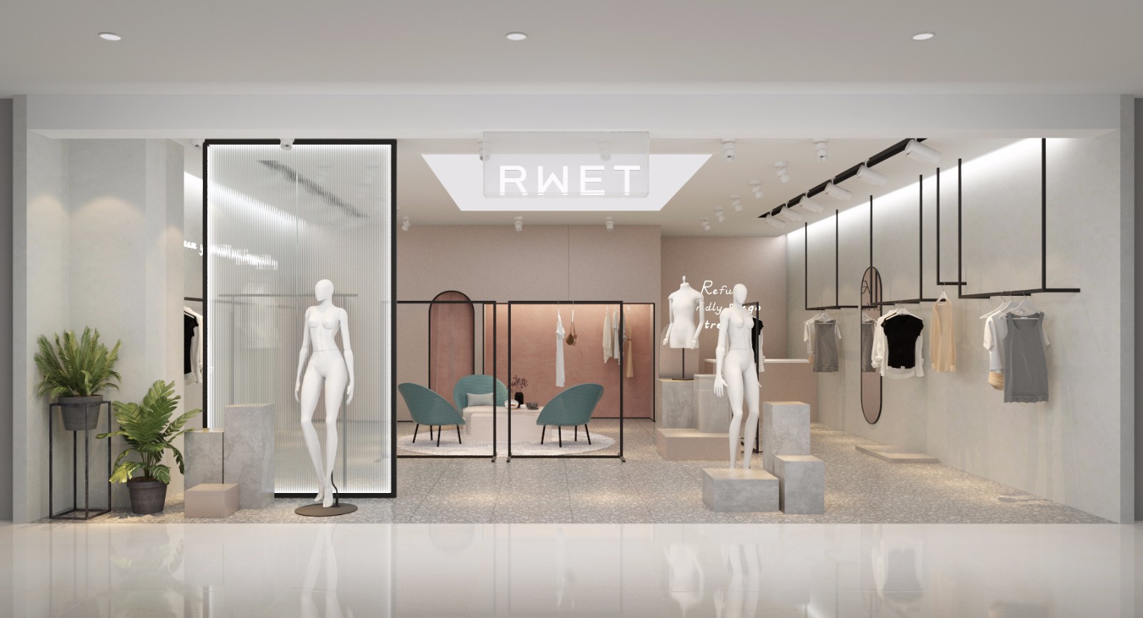 兩元店及多元店裝修效果圖_女裝網紅店裝修圖片_女裝店裝修