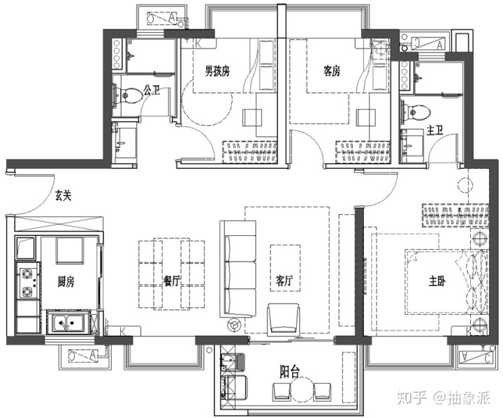 現(xiàn)代輕奢裝修效果圖，流行的高規(guī)格家裝，耐看還不過時