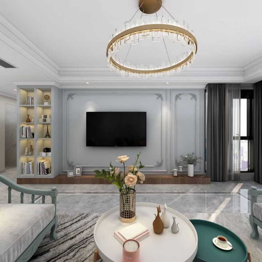 法式風(fēng)格三室一廳裝修效果圖，裝出高檔范！