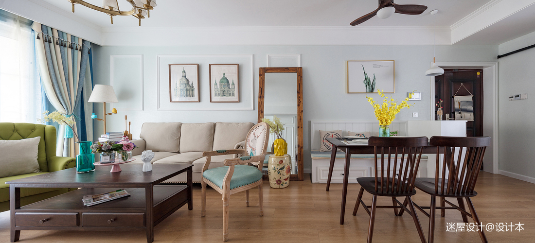 窗簾裝修效果圖88平米保留三臥室，還要逼設(shè)計(jì)美式經(jīng)典設(shè)計(jì)圖片賞析