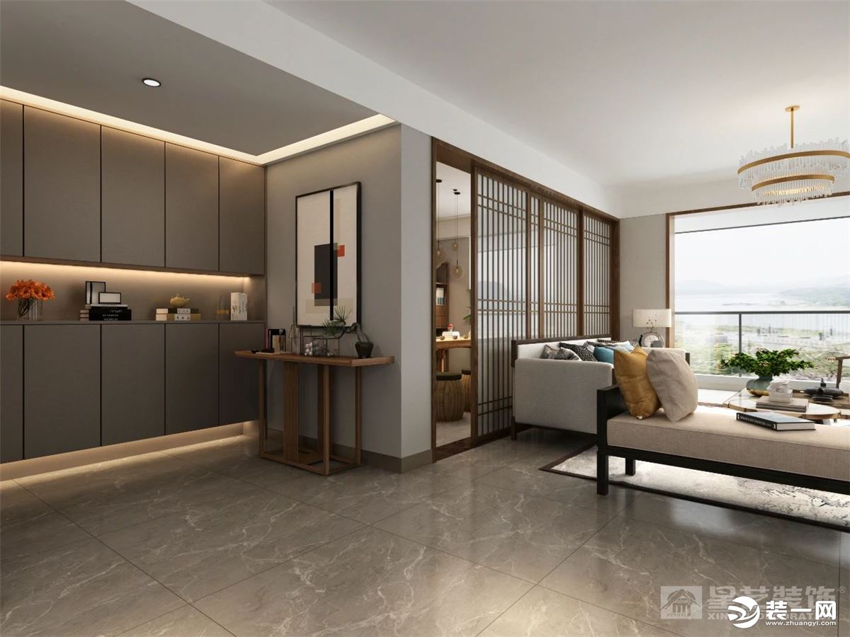 《【摩登4平臺app登錄】桂林星藝裝飾120㎡中式禪意風(fēng)格住宅 仿木瓷磚效果一絕！》