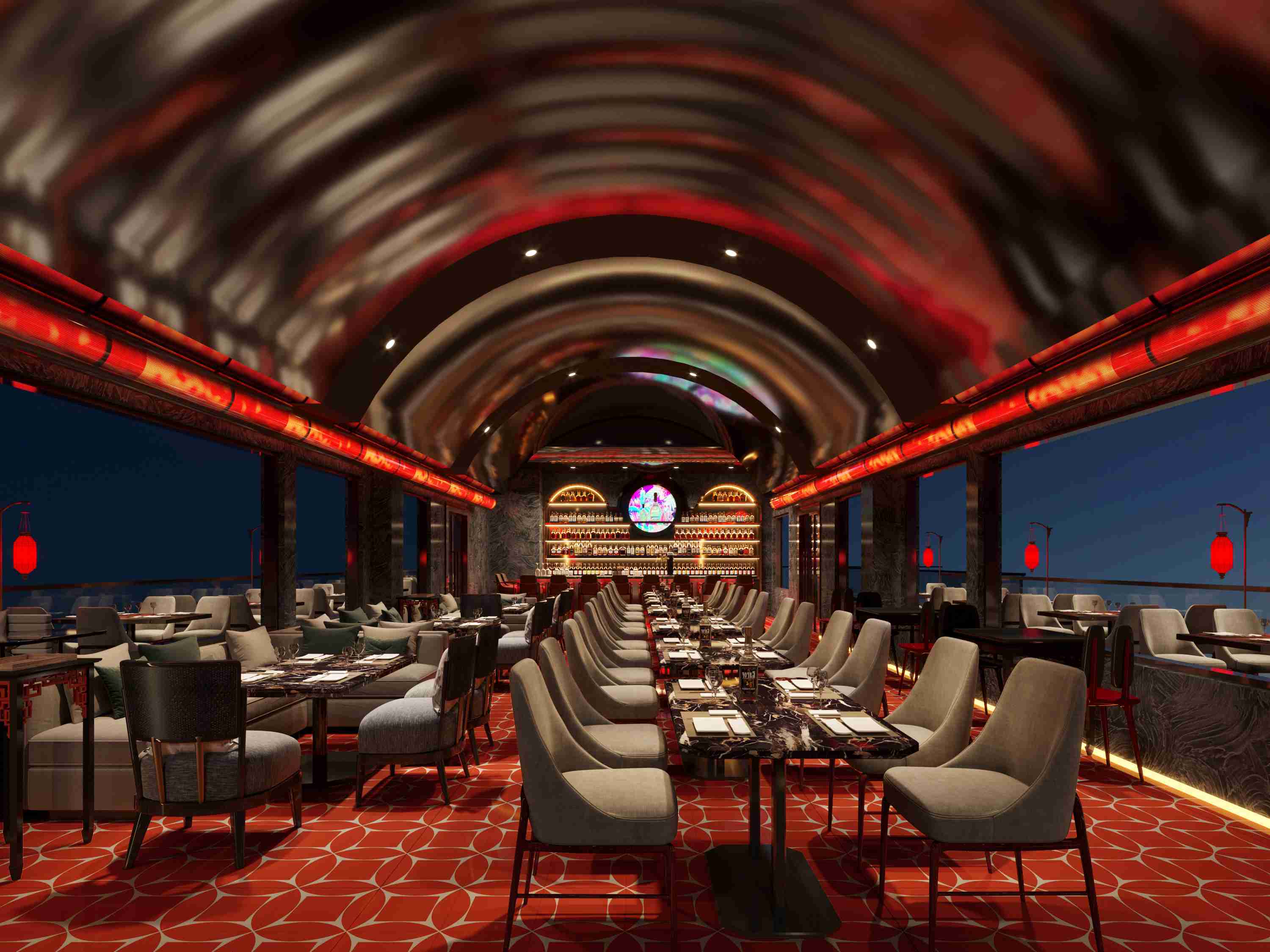 早有打算在天河進(jìn)行極簡(jiǎn)風(fēng)格酒店餐廳，廣州壹零柒分文不取供應(yīng)餐飲門面裝修案例！