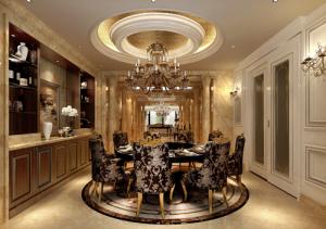 歐式別墅餐廳裝修效果圖,豪華別墅餐廳裝飾,別墅餐廳酒柜,【上海尚層別墅裝飾】?jī)珊恿饔驓W式風(fēng)格咨詢效果圖，尚層裝飾設(shè)計(jì)師牟丹青作品鑒賞！    				