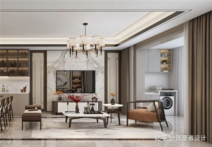 2022年裝修流行這樣裝了，輕奢中帶著新中式風格，簡約又奢華！