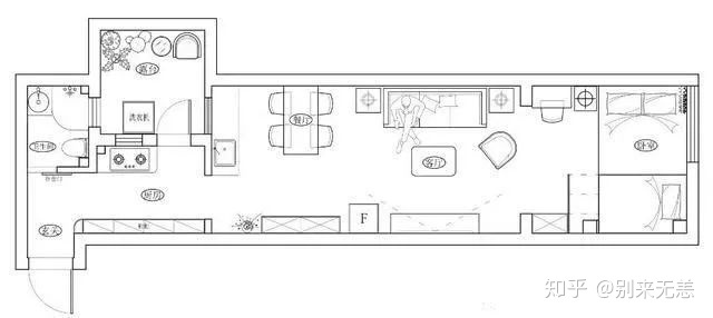 60平米小戶型，客廳臥室全開放，榻榻米高低床，比多一間房還實用