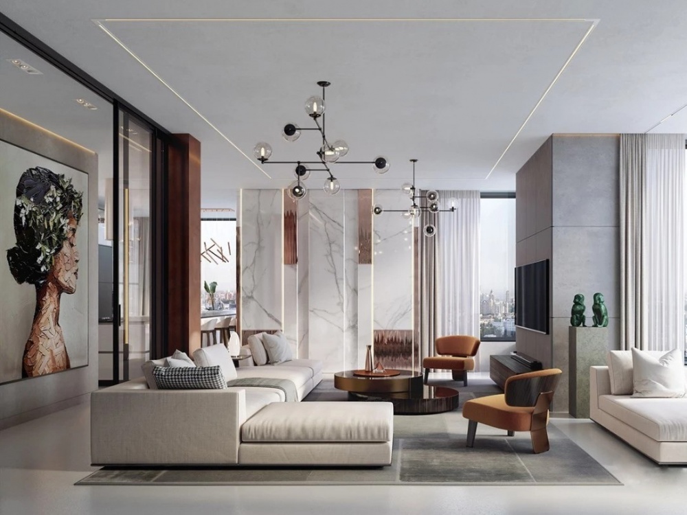 客廳沙發(fā)裝修效果圖意式極簡(jiǎn)，簡(jiǎn)約而不簡(jiǎn)單現(xiàn)代簡(jiǎn)約客廳設(shè)計(jì)圖片賞析