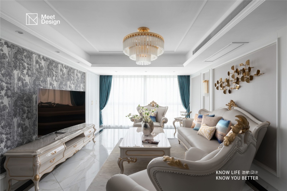 客廳窗簾裝修效果圖優(yōu)雅歐式，帶你探秘融化在奶油里歐式豪華客廳設(shè)計(jì)圖片賞析