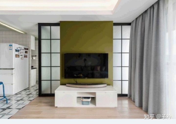 客廳墻三米六買多大電視_客廳電視墻裝修設(shè)計(jì)_新中式客廳電視背墻墻