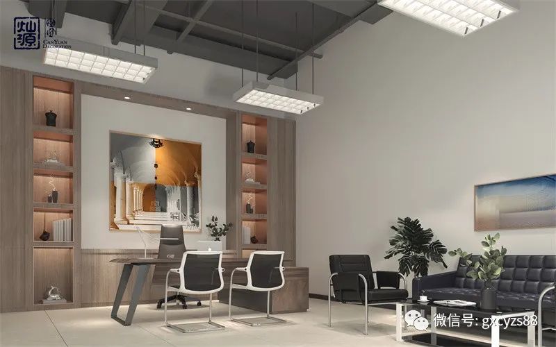 沒(méi)錢沒(méi)地兒還想裝修，這種小平米辦公室裝修效果圖簡(jiǎn)直是量身打造