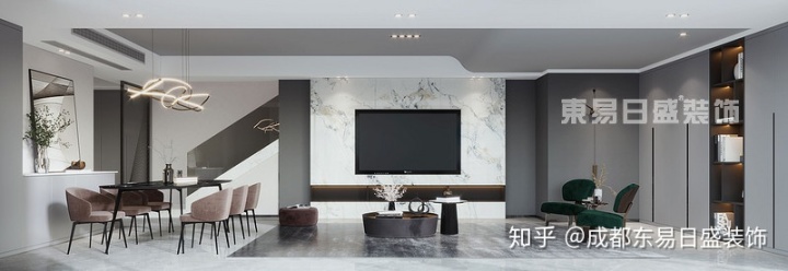 152平躍層輕奢風格裝修效果圖，成都裝修公司推薦案例