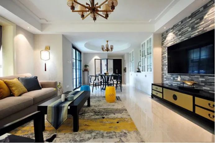 120平的三居室裝修，新中式裝修效果圖，獨(dú)特的東方韻味之美