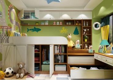 40平兒童服裝店裝修效果了圖_書房裝修效果簡(jiǎn)約圖_踏踏床裝修效果圖