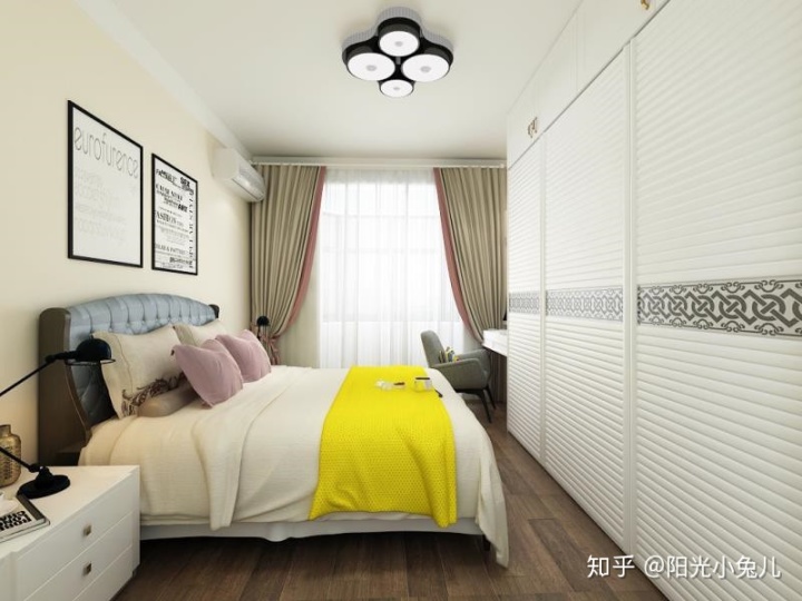 90㎡兩室一廳裝修樣板房！婚房裝修效果圖！昏暗的頂樓能裝這么好看？神奇